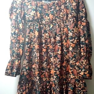 Crop Pheasant Blouse Size M  Multicolor